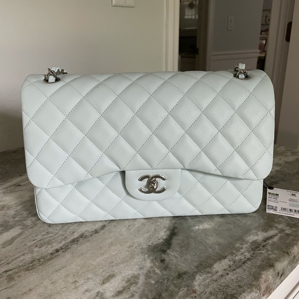 BNIB Chanel Jumbo Double Flap - Bleu Clair 21K - Picture 7 of 7